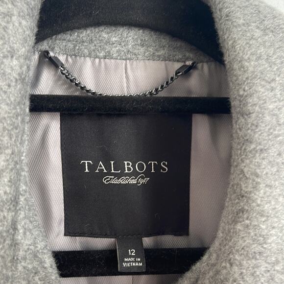 Talbots wool angora blend midi length overcoat jacket sz 12 - Picture 7 of 8